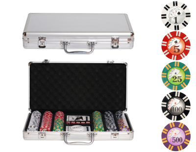 Набор для покера Royal Flush lite 300 фишек Номиналы 1, 5, 25, 50, 100 и 500
Сумма номиналов = 21675