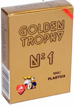 Карты для покера &quot;Modiano Golden Trophy&quot; 100% пластик, Италия, красная 