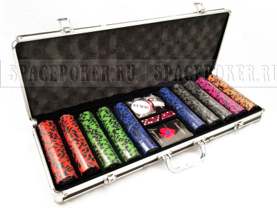 Набор для покера Poker Sport 500 фишек Номиналы 5, 25, 50, 100, 500 и 1000
Сумма номиналов = 93000